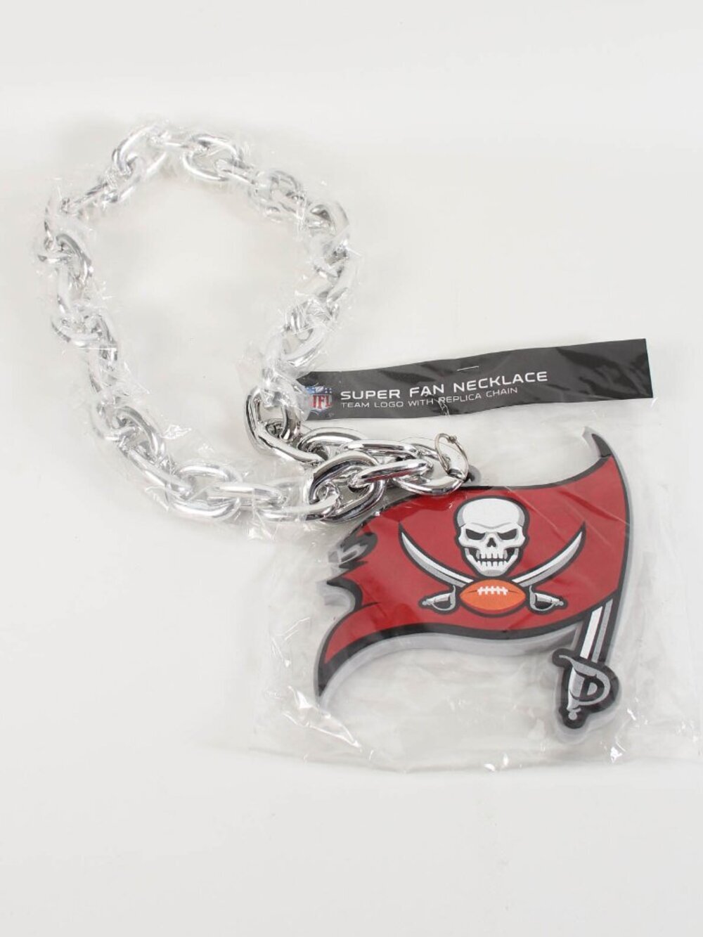 NFL Tampa Bay Buccaneers Super Fan Chain Necklace Oversized Team Logo